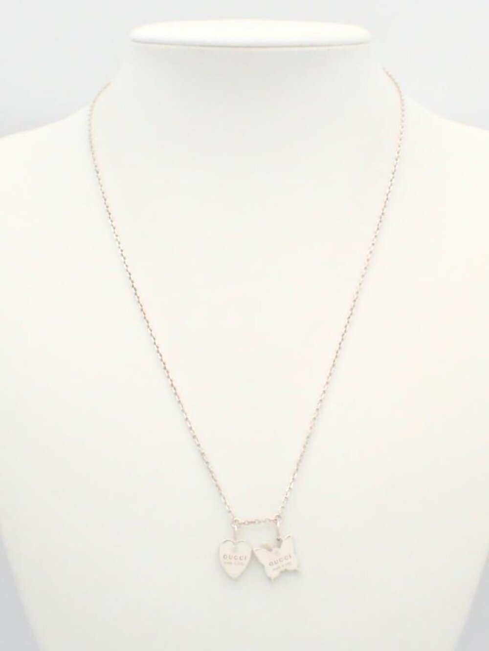 Gucci Heart Butterfly Necklace 925 - Picture 1 of 3